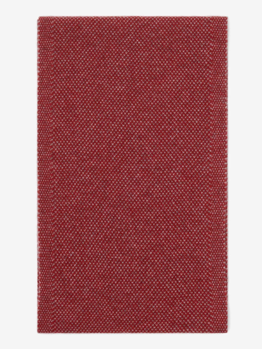 Riccardo (red & Grey) - 100% Cashmere Scarf With Pattern 3 Riccardo (red & Grey) - 100% Cashmere Scarf With Pattern - Image 3