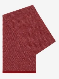 Riccardo (red & Grey) - 100% Cashmere Scarf With Pattern