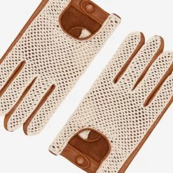 Valeria (cognac) - Hand-sewn Italian Crochet Driving Gloves From Lambskin Leather -Fratelli Orsini Shop Crotched leather driving gloves fratelli orsini 2 2e45e8d5 1889 4af2 99c1 93c9ccb364e7