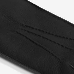 Diego (black) - Italian Gloves Made Of American Deerskin Leather With Rabbit Fur Lining -Fratelli Orsini Shop Diego 10