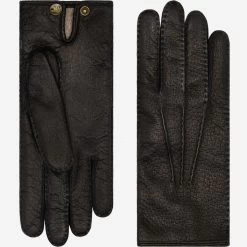 Donatella (black) – Luxurious Italian Peccary Leather Gloves With Cashmere Lining