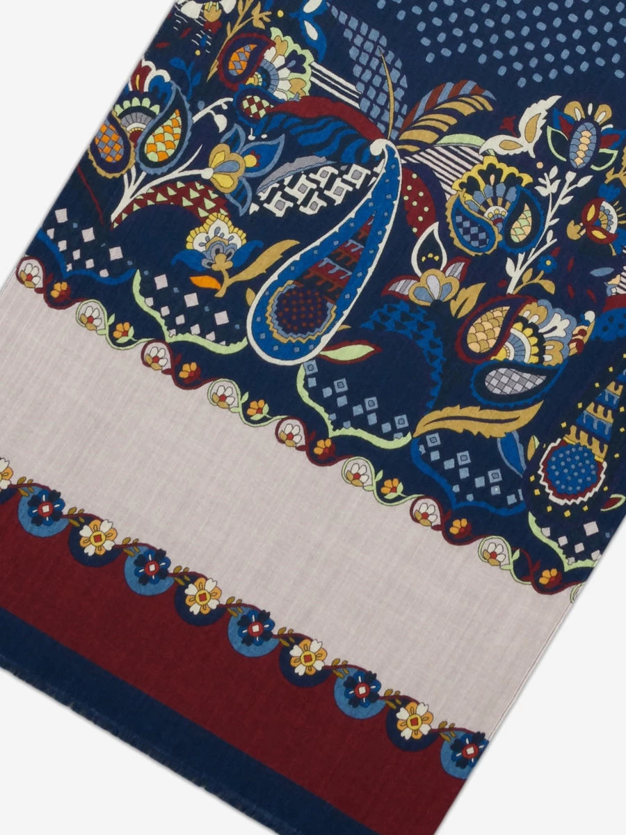 Edoardo (blue) - Soft And Lightweight Italian Scarf From 100% Wool 4 Edoardo (blue) - Soft And Lightweight Italian Scarf From 100% Wool - Image 4