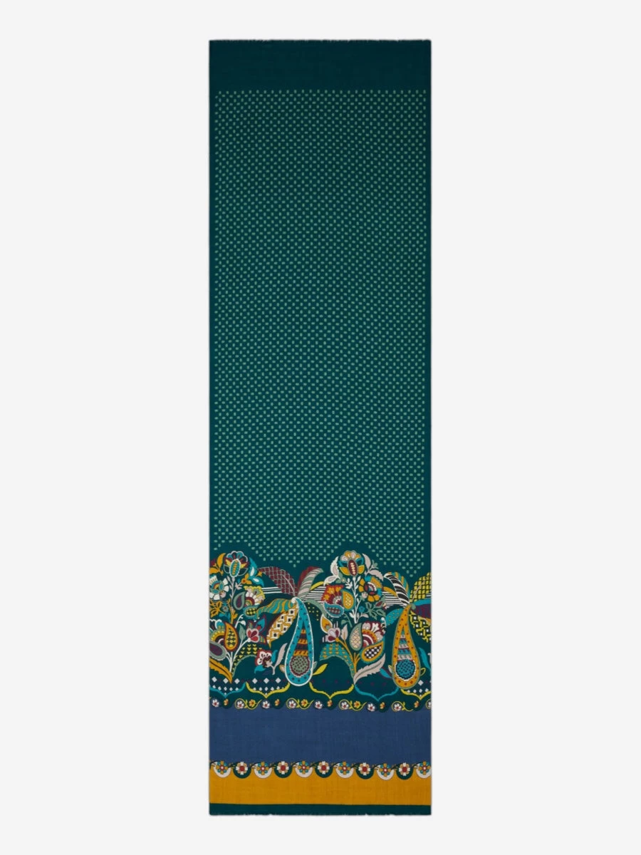 Edoardo (dark Green) - Soft And Lightweight Italian Scarf From 100% Wool 3 Edoardo (dark Green) - Soft And Lightweight Italian Scarf From 100% Wool - Image 3