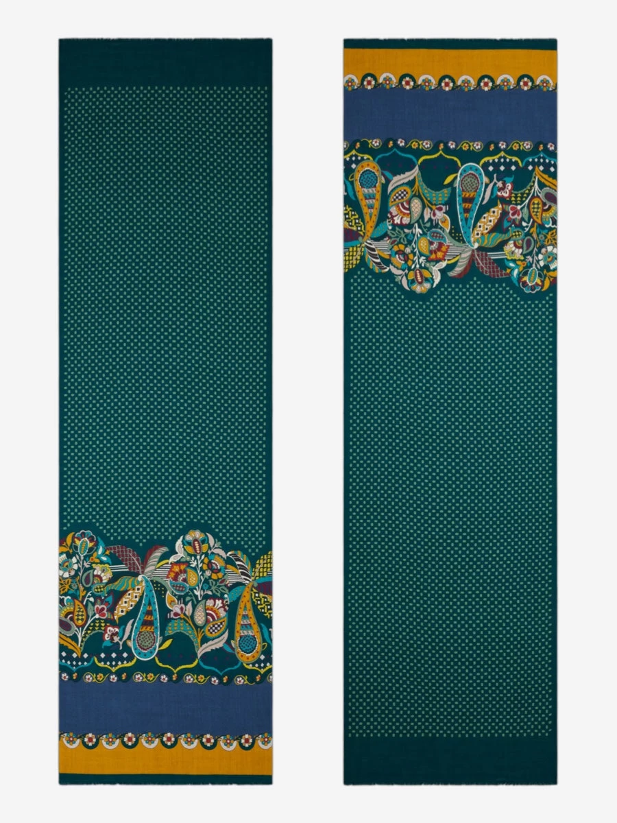 Edoardo (dark Green) - Soft And Lightweight Italian Scarf From 100% Wool 4 Edoardo (dark Green) - Soft And Lightweight Italian Scarf From 100% Wool - Image 4