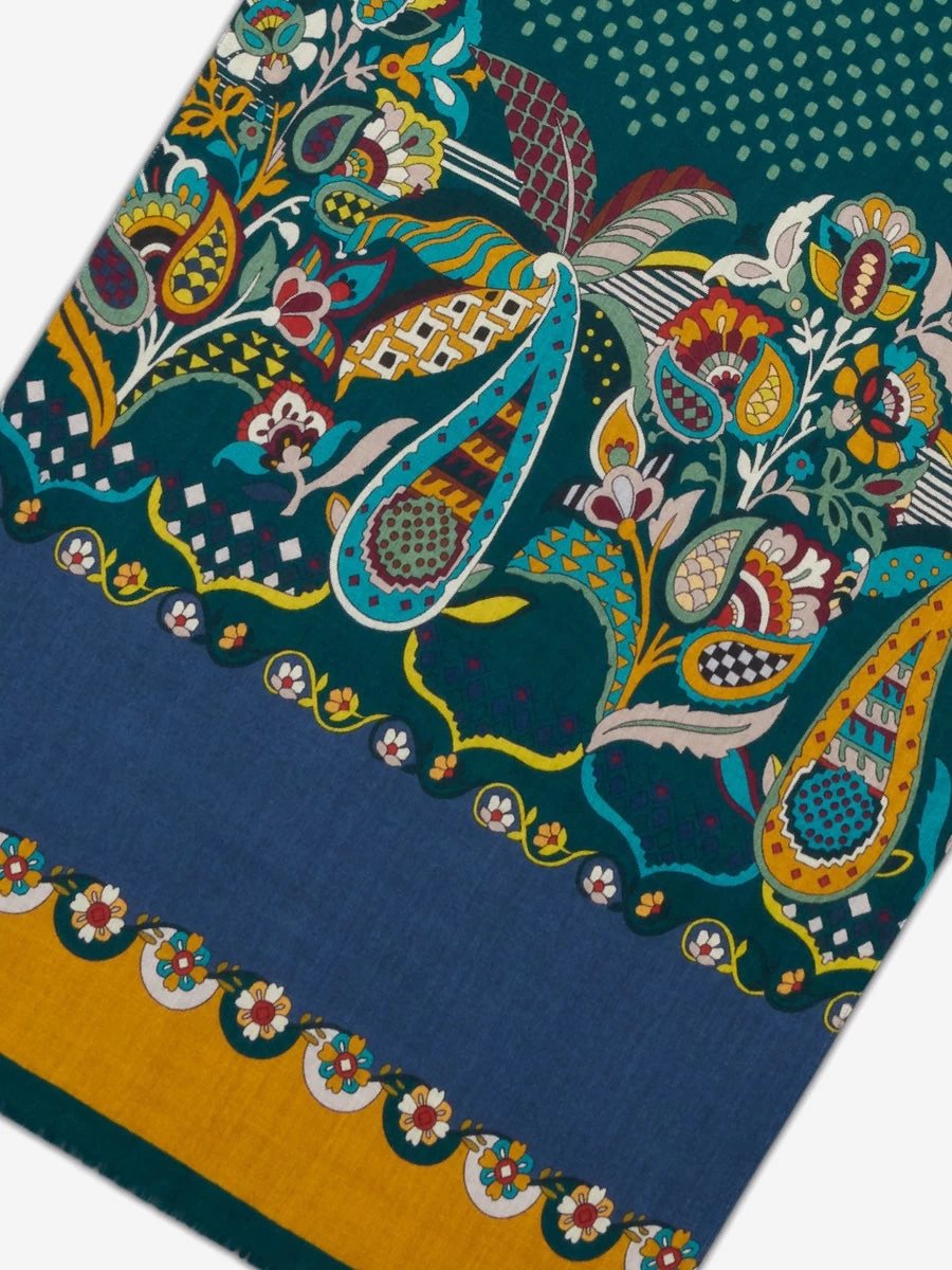 Edoardo (dark Green) - Soft And Lightweight Italian Scarf From 100% Wool 5 Edoardo (dark Green) - Soft And Lightweight Italian Scarf From 100% Wool - Image 5