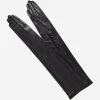 Elena (black) - Italian Silk Lined 16-button Length Leather Opera Gloves