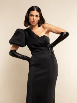 Elena (black) - Italian Silk Lined 12-button Length Leather Opera Gloves -Fratelli Orsini Shop Elena black leather gloves fratelli orsini 2 eb1dadb3 d855 4bb9 b054 4b848d8c5b11