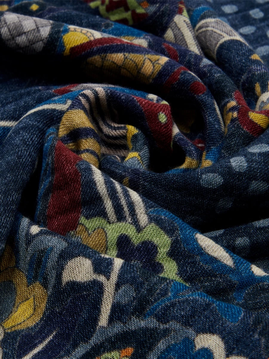 Edoardo (blue) - Soft And Lightweight Italian Scarf From 100% Wool 5 Edoardo (blue) - Soft And Lightweight Italian Scarf From 100% Wool - Image 5