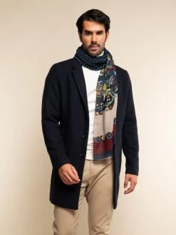 Edoardo (blue) - Soft And Lightweight Italian Scarf From 100% Wool 17 Edoardo (blue) - Soft And Lightweight Italian Scarf From 100% Wool -Fratelli Orsini Shop F1124 blue 5