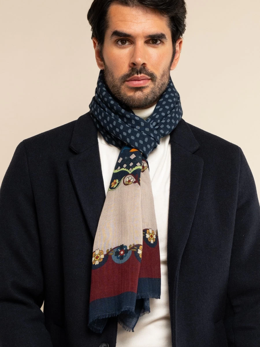 Edoardo (blue) - Soft And Lightweight Italian Scarf From 100% Wool 10 Edoardo (blue) - Soft And Lightweight Italian Scarf From 100% Wool - Image 10