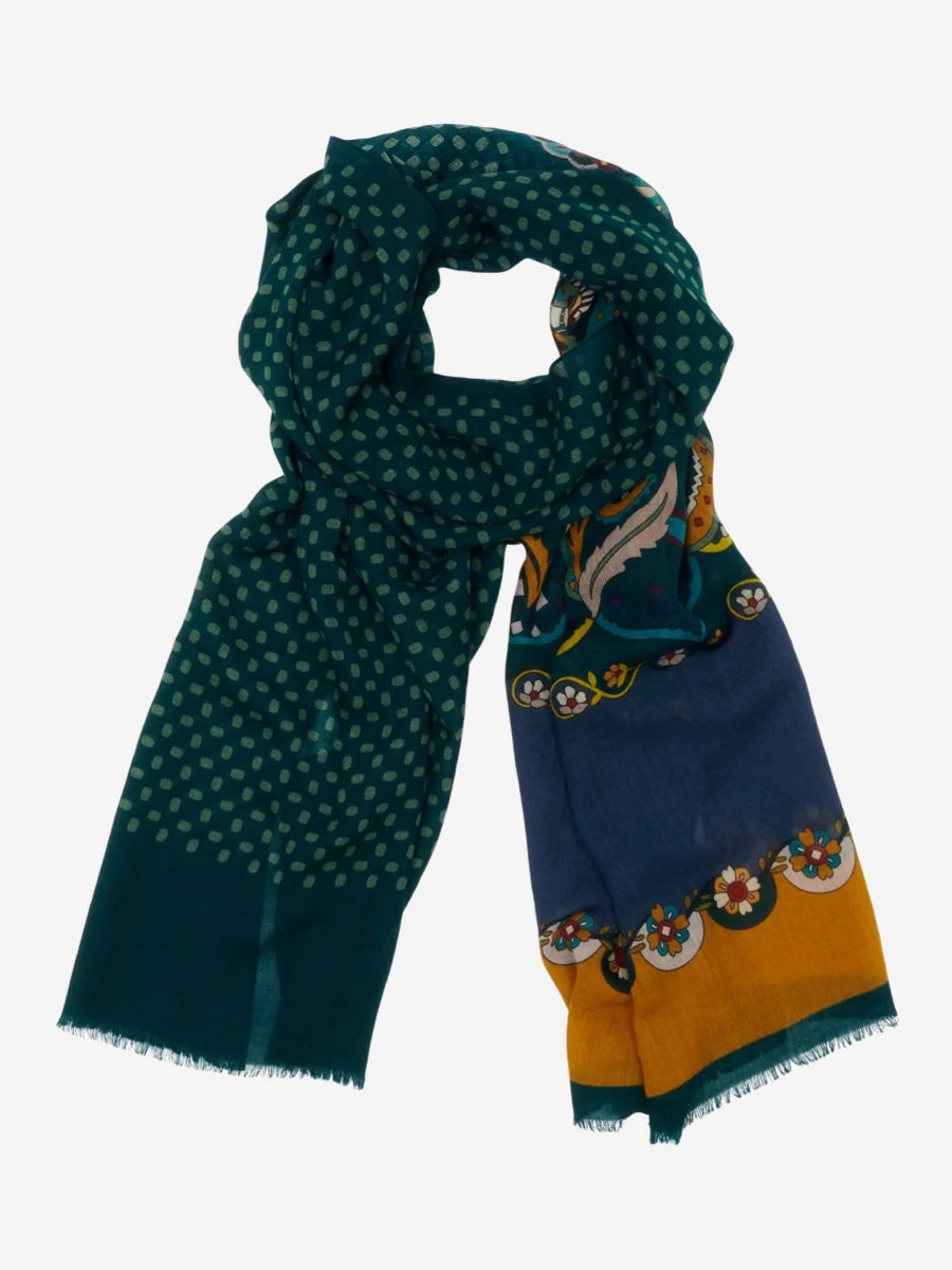 Edoardo (dark Green) - Soft And Lightweight Italian Scarf From 100% Wool 1 Edoardo (dark Green) - Soft And Lightweight Italian Scarf From 100% Wool