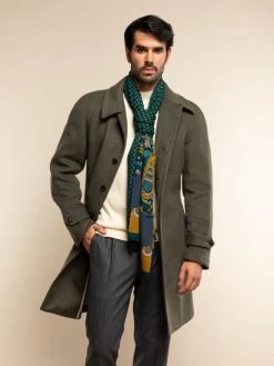 Edoardo (dark Green) - Soft And Lightweight Italian Scarf From 100% Wool 18 Edoardo (dark Green) - Soft And Lightweight Italian Scarf From 100% Wool -Fratelli Orsini Shop F1124 green 6