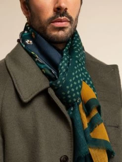 Edoardo (dark Green) - Soft And Lightweight Italian Scarf From 100% Wool 19 Edoardo (dark Green) - Soft And Lightweight Italian Scarf From 100% Wool -Fratelli Orsini Shop F1124 green 7