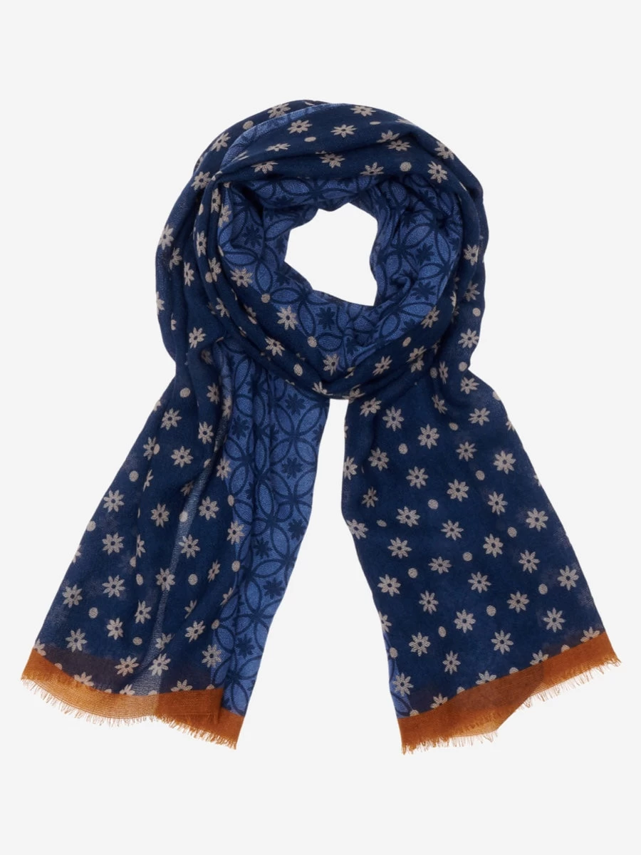 Andrea (blue) - Soft And Lightweight Italian Scarf From 100% Wool 1 Andrea (blue) - Soft And Lightweight Italian Scarf From 100% Wool