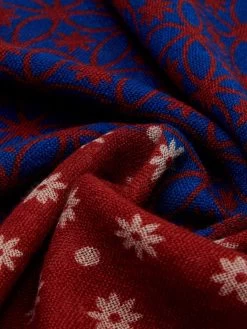Andrea (red/blue) - Soft And Lightweight Italian Scarf From 100% Wool 14 Andrea (red/blue) - Soft And Lightweight Italian Scarf From 100% Wool -Fratelli Orsini Shop F251 red 3