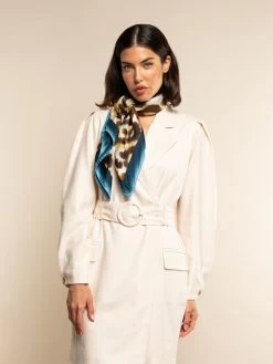 Bruna (blue)- Soft And Lightweight Italian Foulard From Pure Silk -Fratelli Orsini Shop FO Bruna silk scarf C1 9 d103b54a a36e 48aa ba0f 778fc81e51e9