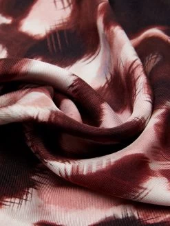 Bruna (brown/orange)- Soft And Lightweight Italian Foulard From Pure Silk -Fratelli Orsini Shop FO Bruna silk scarf C2 4