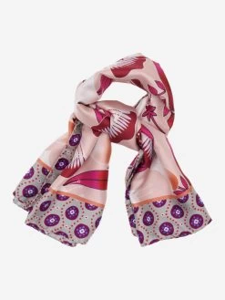Bruna (pink)- Soft And Lightweight Italian Foulard From Pure Silk -Fratelli Orsini Shop FO Bruna silk scarf C4 3