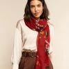 Evelina (red) - Soft And Lightweight Italian Scarf From Premium Wool