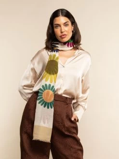 Evelina (yellow) - Soft And Lightweight Italian Scarf From Premium Wool -Fratelli Orsini Shop FO Evelina wool scarf 8 97b13998 55d5 4360 917a bfe93b7b7a00