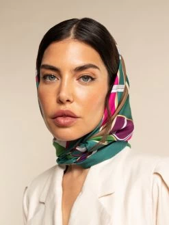 Fiorella (green) - Soft And Lightweight Italian Foulard From Pure Silk -Fratelli Orsini Shop FO Fiorella Silk Scarf 11 9820d32e 1d4c 4eaf bd21 adba9ffd7d98