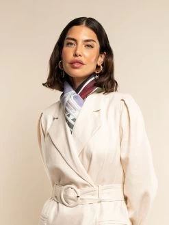 Fiorella (red/blue) - Soft And Lightweight Italian Foulard From Pure Silk -Fratelli Orsini Shop FO Fiorella Silk Scarf 6