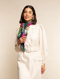 Fiorella (green) - Soft And Lightweight Italian Foulard From Pure Silk -Fratelli Orsini Shop FO Fiorella Silk Scarf 7 4b24079c 4725 4ca7 abda d316d7983e65