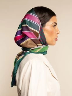 Fiorella (green) - Soft And Lightweight Italian Foulard From Pure Silk -Fratelli Orsini Shop FO Fiorella Silk Scarf 8 223f8018 2052 4af0 85e6 5f001a2226de