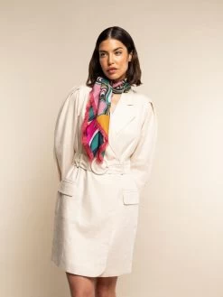 Giorgia (green/pink) - Soft And Lightweight Italian Foulard From Pure Silk 22 Giorgia (green/pink) - Soft And Lightweight Italian Foulard From Pure Silk -Fratelli Orsini Shop FO Giorgia Silk Scarf 11 058a676b b539 4d84 a85c 3763f287ae29