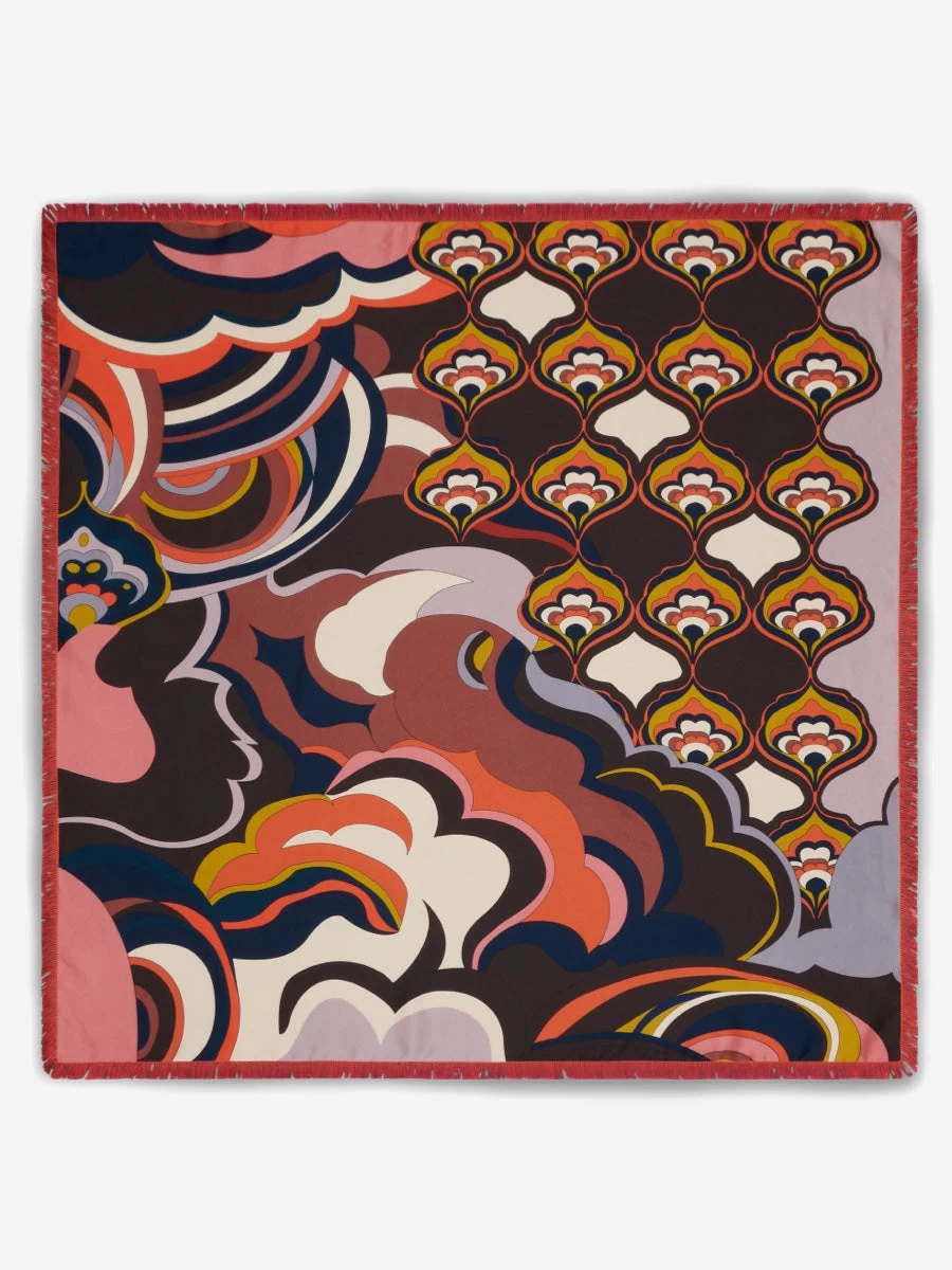 Giorgia (green/pink) - Soft And Lightweight Italian Foulard From Pure Silk 4 Giorgia (green/pink) - Soft And Lightweight Italian Foulard From Pure Silk - Image 4