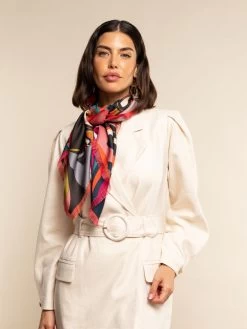 Giorgia (green/pink) - Soft And Lightweight Italian Foulard From Pure Silk 17 Giorgia (green/pink) - Soft And Lightweight Italian Foulard From Pure Silk -Fratelli Orsini Shop FO Giorgia Silk Scarf 6 155e5238 9f7f 49ce 91c5 496b3a2cefaf