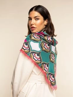 Giorgia (green/pink) - Soft And Lightweight Italian Foulard From Pure Silk 18 Giorgia (green/pink) - Soft And Lightweight Italian Foulard From Pure Silk -Fratelli Orsini Shop FO Giorgia Silk Scarf 7 84fd9b49 5c81 4d20 902b fb24fde981eb