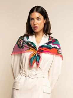 Giorgia (green/pink) - Soft And Lightweight Italian Foulard From Pure Silk 20 Giorgia (green/pink) - Soft And Lightweight Italian Foulard From Pure Silk -Fratelli Orsini Shop FO Giorgia Silk Scarf 9 4255f77c 7211 4697 bd95 4f8fd1626451