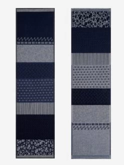 Federico (grey/blue) - Warm And Soft Italian Scarf From Wool Blend -Fratelli Orsini Shop Federico blue scarf men fratelli orsini 2