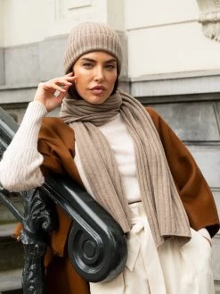 Napoli (brown) - 100% Cashmere Ribbed Scarf (unisex) -Fratelli Orsini Shop Fratelli orsini scarf beanie cashmere 4 ec7e161a e217 4cf7 b358 cca16f4f8b10
