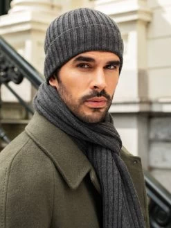 Napoli (dark Grey) - 100% Cashmere Ribbed Scarf (unisex) 33 Napoli (dark Grey) - 100% Cashmere Ribbed Scarf (unisex) -Fratelli Orsini Shop Fratelli orsini scarf beanie cashmere 5 5ffc3690 d728 4b21 997a 9672b03f9e1c