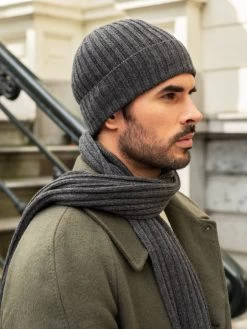 Milano (dark Grey) - 100% Cashmere Ribbed Beanie (unisex) 25 Milano (dark Grey) - 100% Cashmere Ribbed Beanie (unisex) -Fratelli Orsini Shop Fratelli orsini scarf beanie cashmere 7 2e3dfb56 9637 492d a687 829bd85c1396