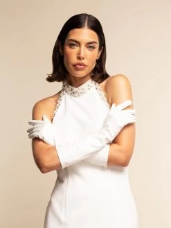 Gabriella (white) - Italian Unlined 8-button Length Leather Bridal / Opera Gloves -Fratelli Orsini Shop Gabriella bridal leather gloves fratelli orsini 3 56e86097 ebb5 4e83 aa5c eb58c8f64b80
