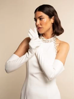 Gabriella (white) - Italian Unlined 16-button Length Leather Bridal / Opera Gloves -Fratelli Orsini Shop Gabriella bridal leather gloves fratelli orsini 3 96e2668d a682 4595 a4ef 648f5297d42b