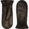 Gianetta (black) – Italian Lambskin Mittens With Luxurious Lambswool Lining