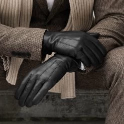 Giovanni (black) - Classic Italian Lambskin Leather Gloves With Cashmere Lining -Fratelli Orsini Shop Giovanni black leather gloves fratelli orsini 2 6e091b08 2708 4c4b b222 7c8b43d91ce5