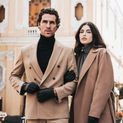 Giovanni (black) - Classic Italian Lambskin Leather Gloves With Cashmere Lining -Fratelli Orsini Shop Giovanni black leather gloves men cashmere lined 4 0ae94e65 8d78 4b12 88f1 9613fd5377fb