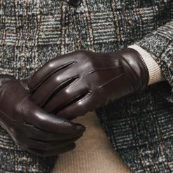 Giovanni (brown) - Classic Italian Lambskin Leather Gloves With Cashmere Lining -Fratelli Orsini Shop Giovanni mens leather gloves black fratelli orsini 2 39553002 4eff 4021 9252 57c69592809f