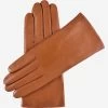 Isabella (cognac) - Italian Lambskin Leather Gloves With Cashmere Lining & Touchscreen Feature