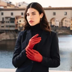 Isabella (red) - Italian Lambskin Leather Gloves With Cashmere Lining -Fratelli Orsini Shop Isabella 3 dce9f9c1 6434 4d57 b9b9 8735163c18b5