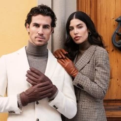 Isabella (cognac) - Italian Lambskin Leather Gloves With Cashmere Lining & Touchscreen Feature -Fratelli Orsini Shop Isabella 4 c2d40653 cd5d 40db a405 4136d8395e33