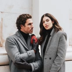 Isabella (red) - Italian Lambskin Leather Gloves With Cashmere Lining -Fratelli Orsini Shop Isabella red womens gloves fratelli orsini 5 2e11f506 f485 42ce 82dd 229a2bd54a84