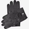 Leonardo (black) - Italian Driving Gloves Made Of American Deerskin Leather