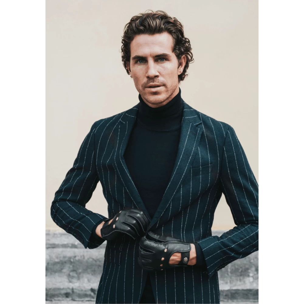 Leonardo (black) - Italian Driving Gloves Made Of American Deerskin Leather 3 Leonardo (black) - Italian Driving Gloves Made Of American Deerskin Leather - Image 3