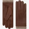 Lorenzo (brown) - Italian Gloves Made Of American Deerskin Leather With Cashmere Lining